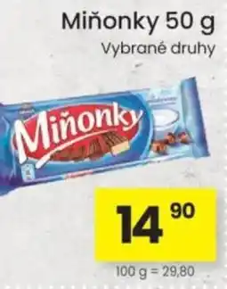Kubík potraviny Miñonky nabídka