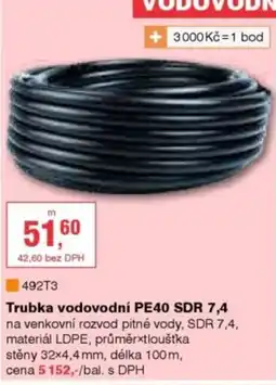 DEK Trubka vodovodní PE40 SDR 7,4 nabídka