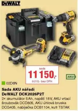 DEK Sada AKU nářadí DeWALT DCK2026P2T nabídka