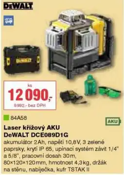 DEK Laser křížový AKU DeWALT DCE089D1G nabídka