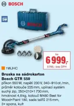 DEK Bruska na sádrokarton Bosch GTR 550 nabídka