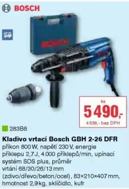 DEK Kladivo vrtací Bosch GBH 2-26 DFR nabídka