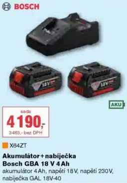 DEK Akumulátor + nabíječka Bosch GBA 18 V 4Ah nabídka