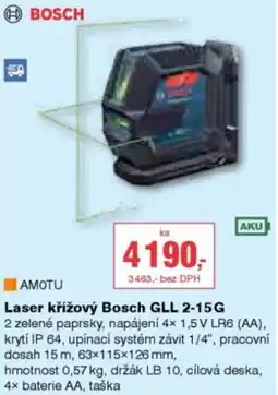 DEK Laser křížový Bosch GLL 2-15G nabídka