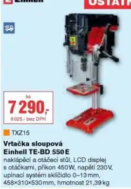 DEK Vrtačka sloupová Einhell TE-BD 550 E nabídka