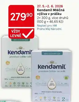 Tesco Kendamil Mléčná výživa v prášku nabídka