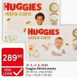 Tesco Huggies Dětské plenky nabídka