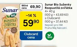 Tesco Sunar Bio Sušenky Rozpustilá zvířátka nabídka