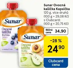Tesco Sunar Ovocná kašička Kapsička nabídka