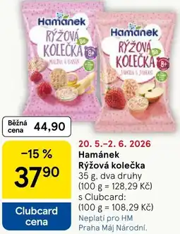 Tesco Hamánek Rýžová kolečka nabídka