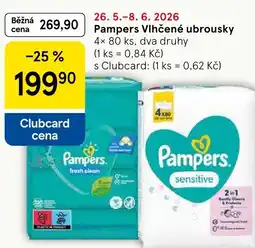 Tesco Pampers Vlhčené ubrousky nabídka
