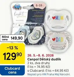 Tesco Canpol Dětský dudlík nabídka