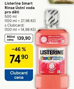 Tesco Listerine Smart Rinse Ústní voda pro děti nabídka