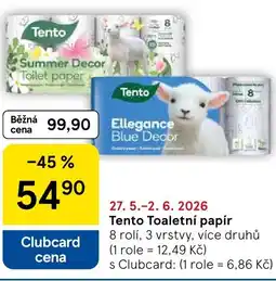 Tesco Tento Toaletní papír nabídka