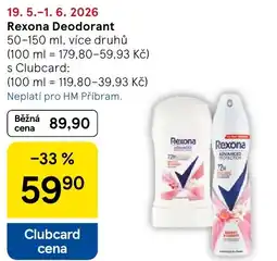Tesco Rexona Deodorant nabídka