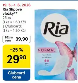 Tesco Ria Slipové vložky nabídka