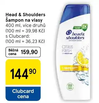 Tesco Head & Shoulders Šampon na vlasy nabídka