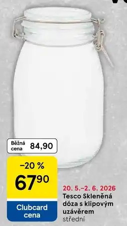 Tesco Tesco Skleněná dóza s klipovým uzávěrem střední nabídka