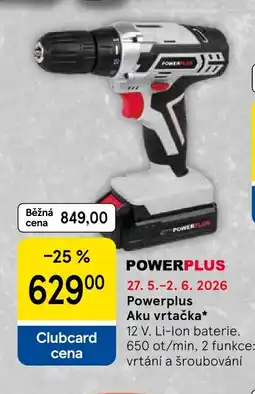 Tesco Powerplus Aku vrtačka nabídka