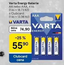 Tesco Varta Energy Baterie nabídka