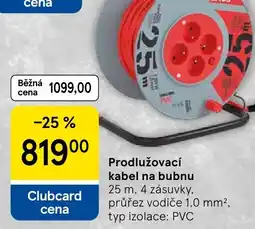 Tesco Prodlužovací kabel na bubnu nabídka