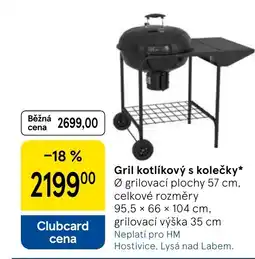 Tesco Gril kotlíkový s kolečky nabídka