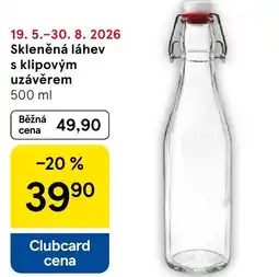Tesco Skleněná láhev s klipovým uzávěrem nabídka