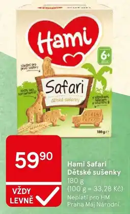 Tesco Hami Safari Dětské sušenky nabídka