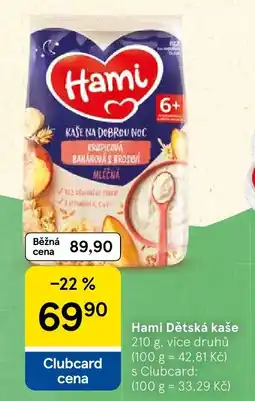 Tesco Hami Dětská kaše nabídka