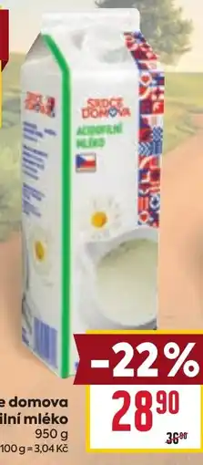 Billa Srdce domova Acidofilní mléko nabídka