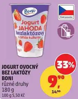 Penny Market JOGURT OVOCNÝ BEZ LAKTÓZY BONI různé druhy nabídka