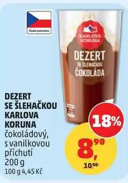 Penny Market DEZERT SE ŠLEHAČKOU KARLOVA KORUNA čokoládový nabídka