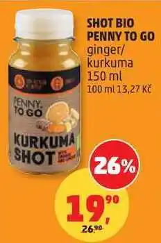 Penny Market SHOT BIO PENNY TO GO ginger/ kurkuma nabídka