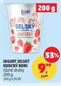 Penny Market JOGURT SELSKÝ OVOCNÝ BONI různé druhy nabídka
