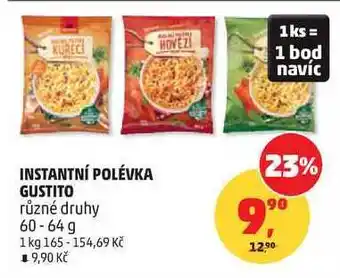 Penny Market INSTANTNÍ POLÉVKA GUSTITO různé druhy nabídka