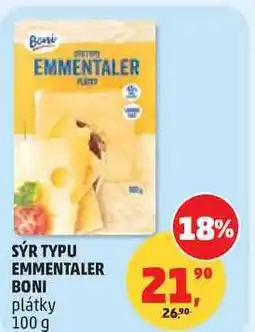 Penny Market SÝR TYPU EMMENTALER BONI plátky nabídka