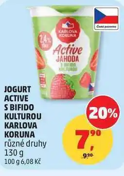 Penny Market JOGURT ACTIVE S BIFIDO KULTUROU KARLOVA KORUNA různé druhy nabídka