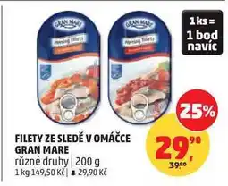 Penny Market FILETY ZE SLEDĚ V OMÁČCE GRAN MARE různé druhy nabídka