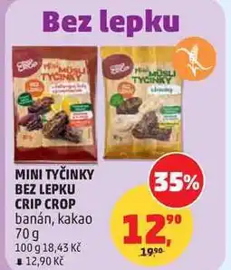 Penny Market MINI TYČINKY BEZ LEPKU CRIP CROP banán, kakao nabídka