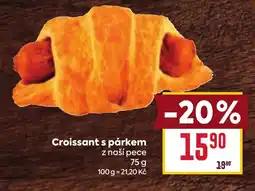 Billa Croissant s párkem nabídka