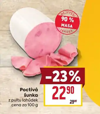 Billa Poctivá šunka nabídka