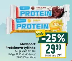 Billa Maxsport Proteinová tyčinka nabídka