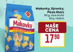 Billa Makovky, Sýrovky, Pizza Stars nabídka