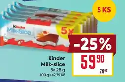 Billa Kinder Milk-slice nabídka