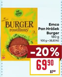Billa Emco Pan Hrášek Burger nabídka