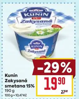 Billa Kunín Zakysaná smetana 15% nabídka