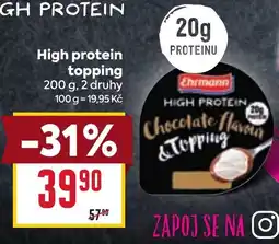 Billa High protein topping nabídka