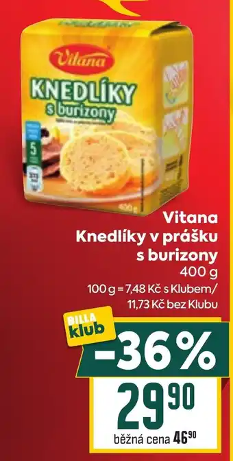 Billa Vitana Knedlíky v prášku s burizony nabídka