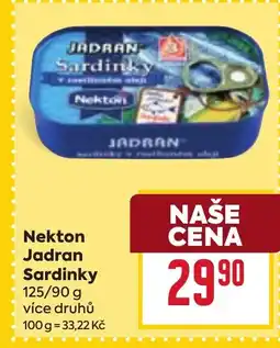 Billa Nekton Jadran Sardinky nabídka