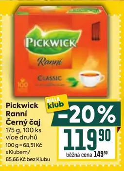 Billa Pickwick Ranní Černý čaj nabídka